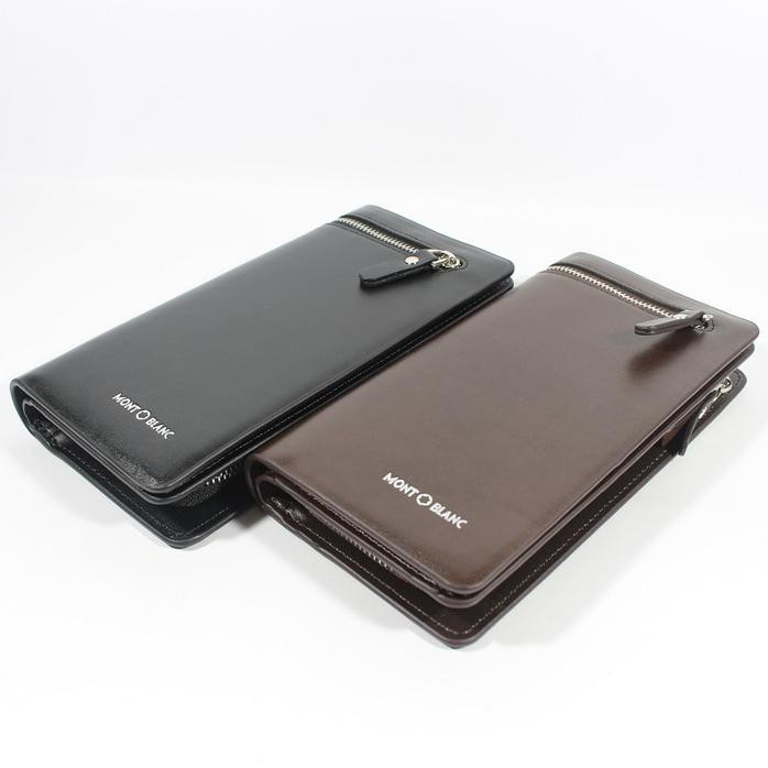 Dompet Kulit Pria Wanita Panjang Import | Montblanc 33 Black Brown Best Quality