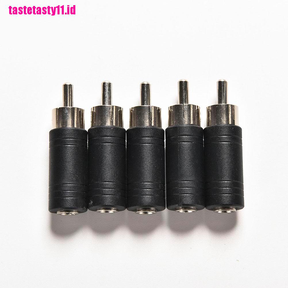 Adaptor Konverter Socket Mono Female Jack 3.5mm Ke RCA Plug Male