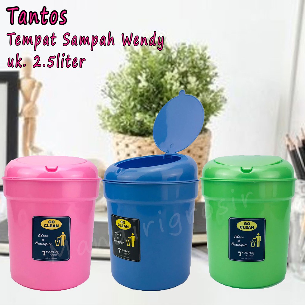 Tempat Sampah * Wendy * Tantos * (5037) * 2.5liter * (5017) * 1 liter