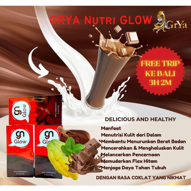 

GrYa nutri glow minuman kesehatan rasa coklat grya beauty gn glow