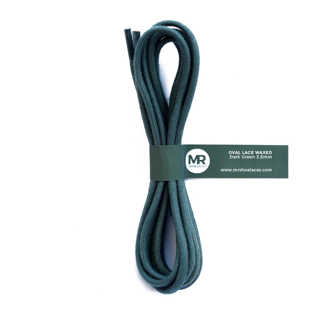 MR Shoelaces FC13 Dark Green Tali Sepatu Lilin Oval 3.5mm (Waxed Laces) 50cm 60cm 70cm 80cm 100cm 120cm 150cm