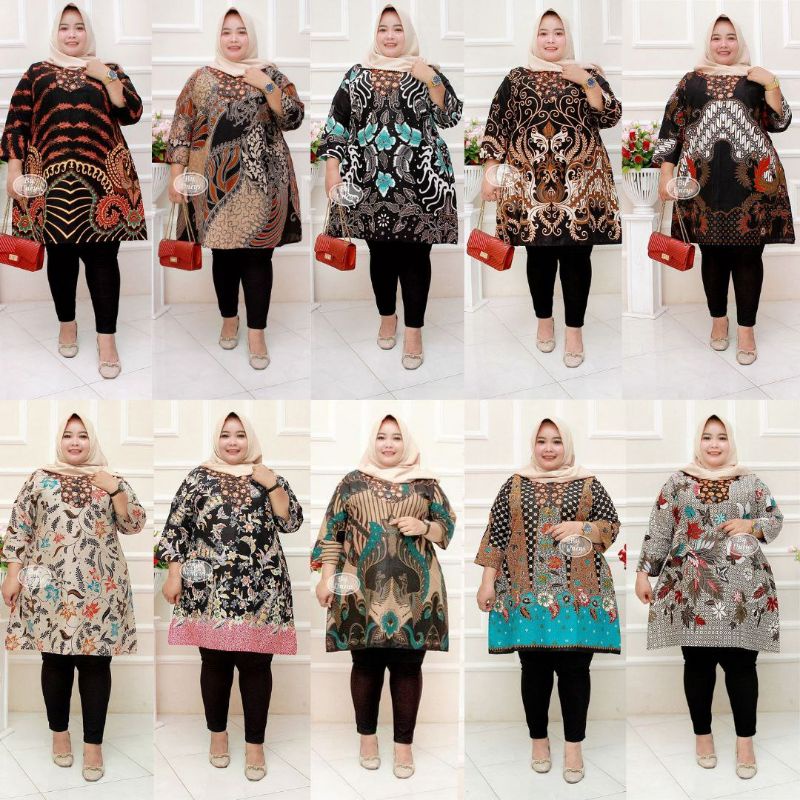 Atasan Batik Wanita/ Tunik Batik Jumbo/  Atasan Batik Jumbo