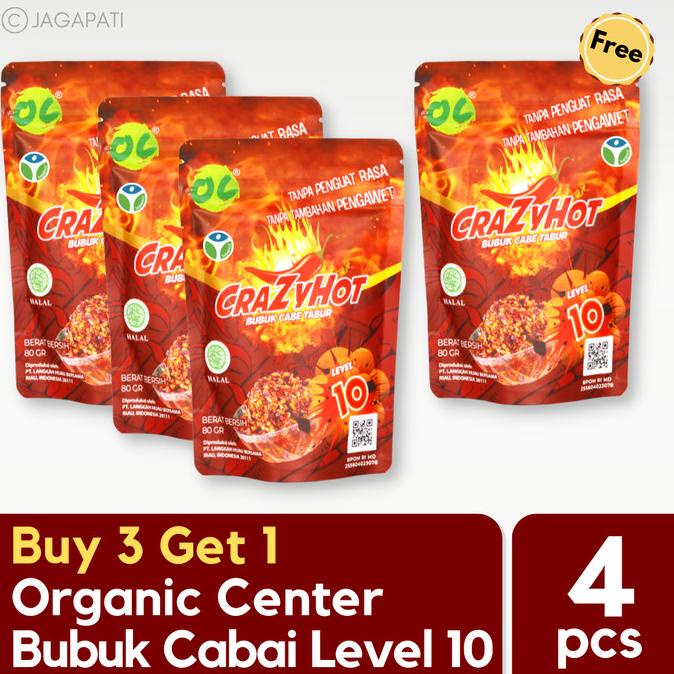 

Buy 3 Get 1 - Organic Center - Crazy Hot Level 10 Chili Powder