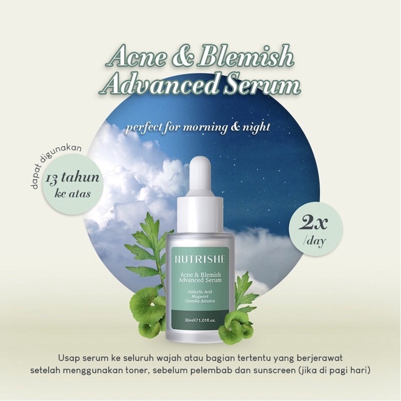 new Nutrishe Serum Acne &amp; Blemish Advenced BPOM - Nutrishe Acne &amp; Blemish Advenced 30ml