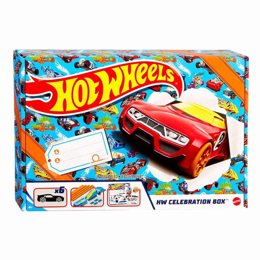 Diecast Hot Wheels CELEBRATION BOX Set Track Builder Hotwheels Mobil Mainan Anak