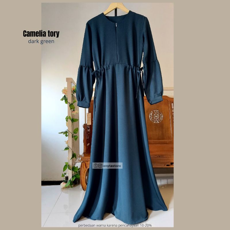 Gamis fenomenal new GLENNA Tory Burch (Camelia tory) | busui friendly | 1 kg muat 3 baju