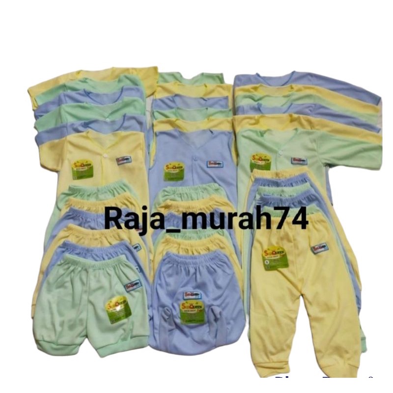 36 pcs paket baju bayi polos shaqueenbaru lahir 0-6 bulan