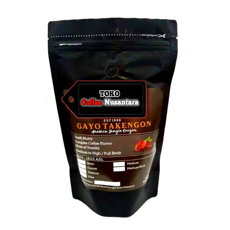 

KOPI ARABIKA 500 GRAM ACEH GAYO TAKENGON - PREMIUM COFFEE BIJI DAN BUBUK