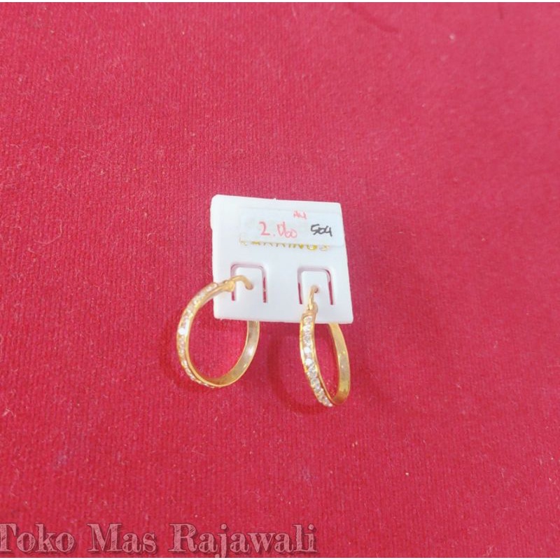 Anting Aladin permata kadar 375 UBS mas jakarta poles Singkawang Emas Kalimantan mas poles Jakarta t