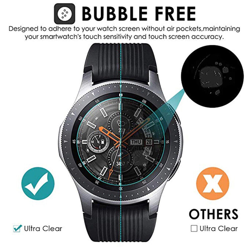 3pcs Pelindung Layar Tempered Glass HD Untuk Samsung Galaxy Watch 4