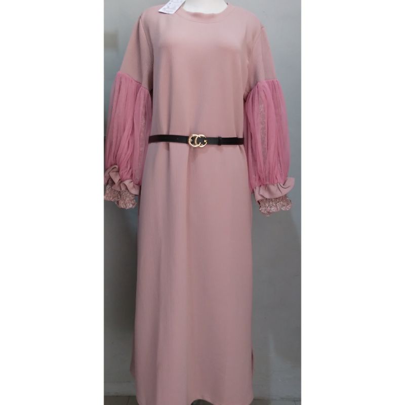 TERBARU ORIGINAL LONG TUNIK CAVEL TANGAN BALON REAL PICT