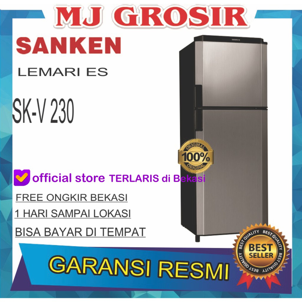 KULKAS SANKEN SK V 230 LEMARI ES 2 PINTU SK V230 230 Liter KULKAS SANKEN SK V 230 LEMARI ES 2 PINTU SK V230 230 Liter