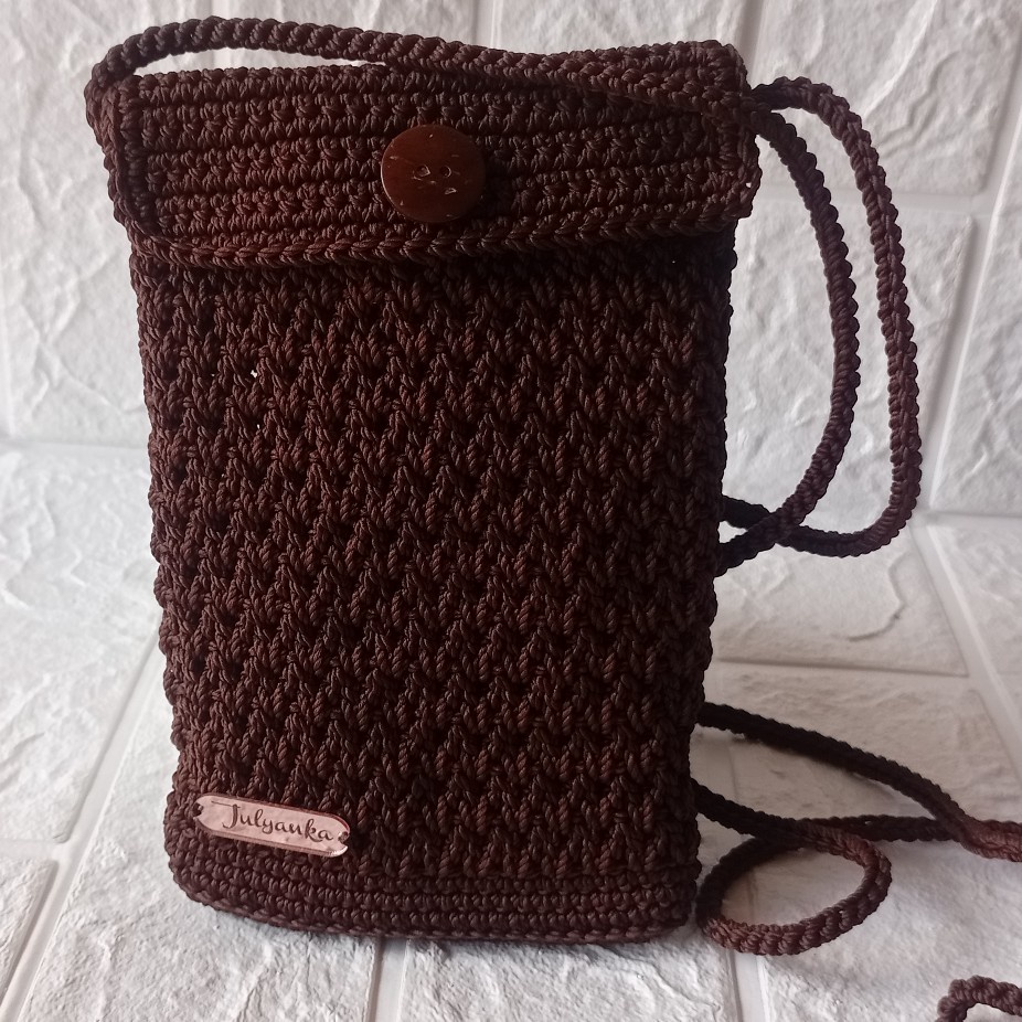 Aly Tas Hp Wanita Tas Rajut Wanita - Sling Bag - Dompet Hp Rajut - Pouch Hp Rajut Dompet Koin Dompet