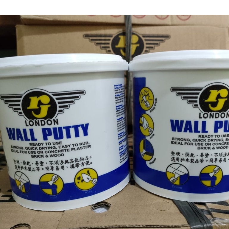 Dempul Premium RJ Wall Putty Dempul Tembok Kayu Serbaguna RJ London (1Kg / 1 Kilo)