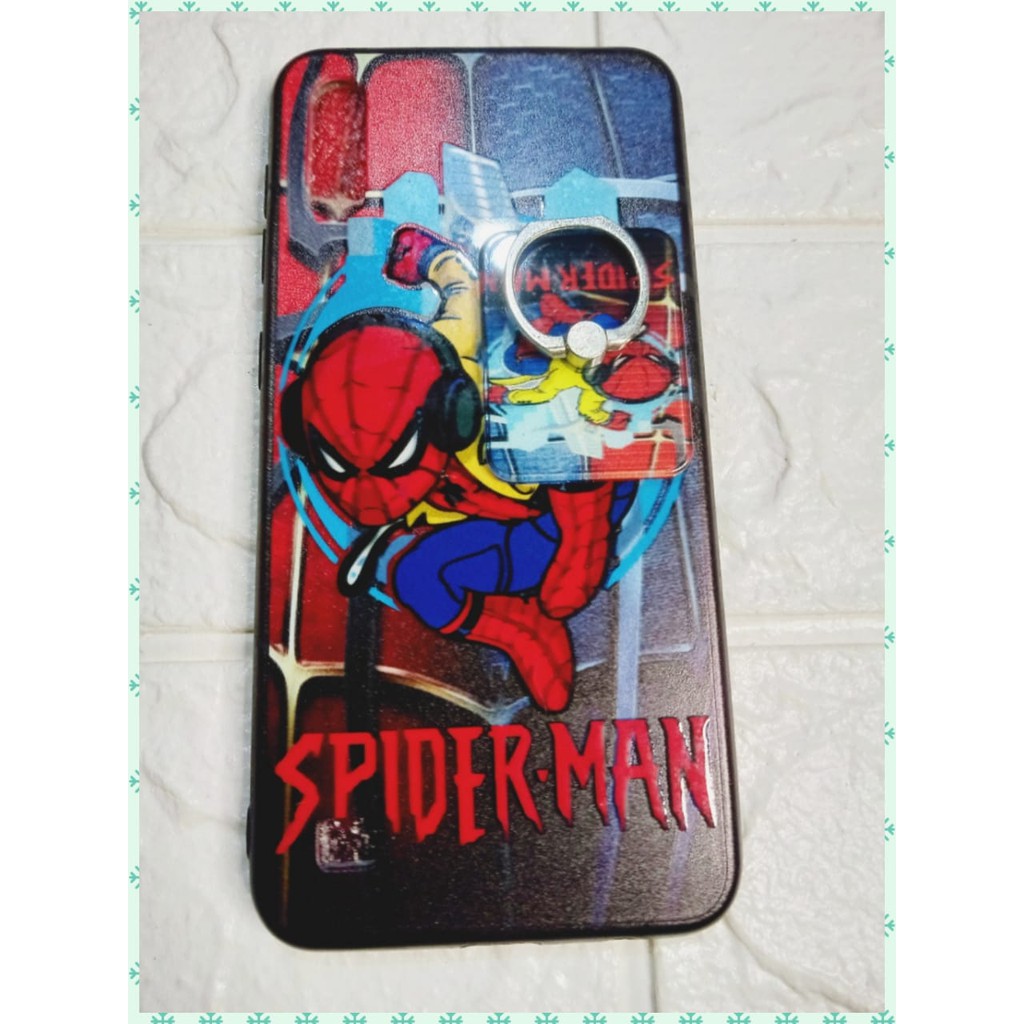 CASE POP SOCET SAMSUNG GALAXY AA20 MOTIF KARTUN ROBOT SEPIDERMAAN HULK HIJAU ROBOT  IRO