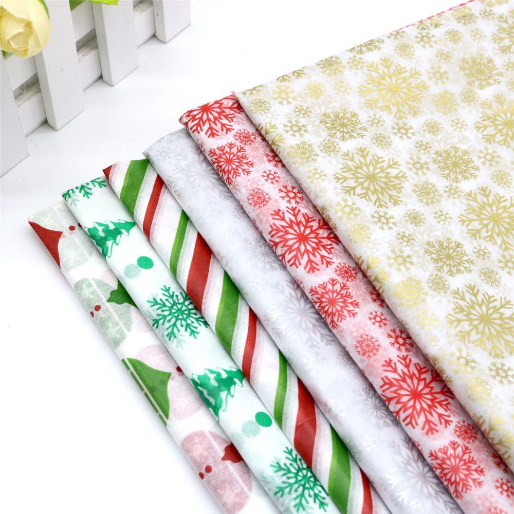 [Elegan] Kertas Tisu Snowflake Floral Hadiah Natal Craft Paper Perlengkapan Pesta Perlengkapan Kemasan Xmas