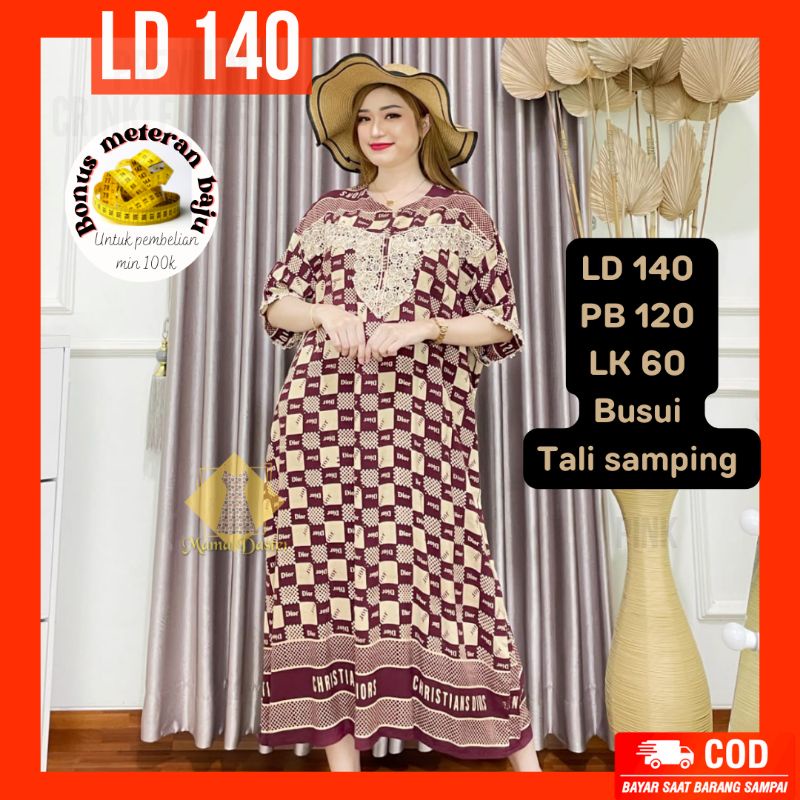 Daster Renda Arab Super Jumbo LD 140 Bumil Busui Murah/ Daster Arabian Renda Bigsize XXXXXL Busui Re