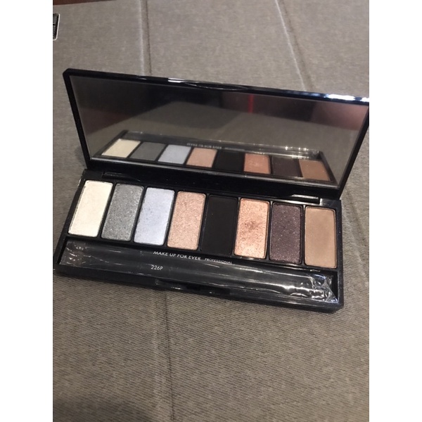 Make Up For Ever (MUFE) eyeshadow palette 8 shade midnight glow preloved