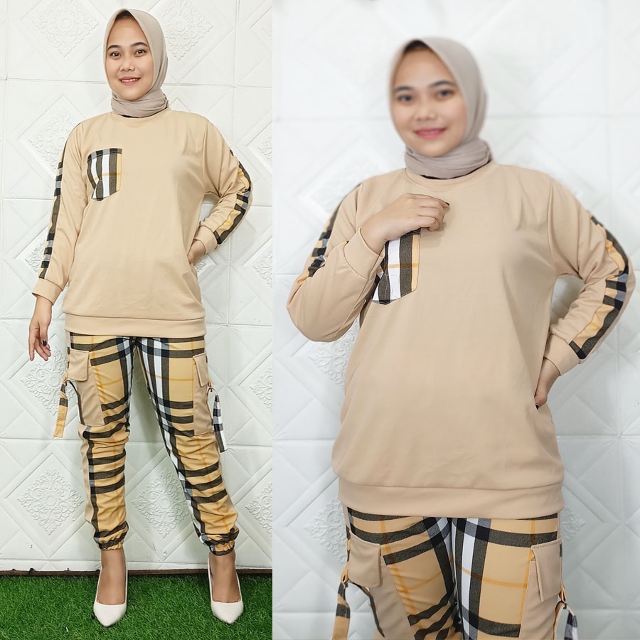 SETELAN POCKET BURRBERRI BAJU DAN CELANA GL FASHION