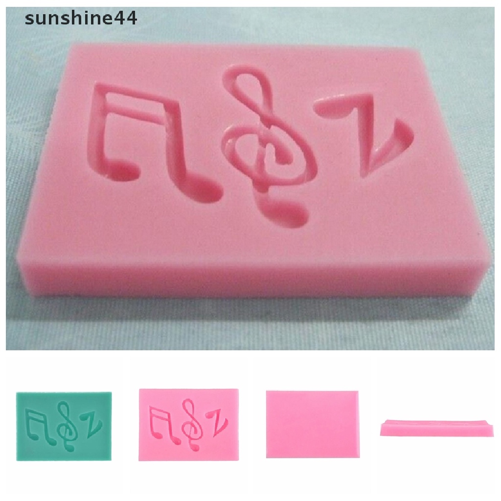 Sunshine Cetakan Silikon Bentuk Not Musik Untuk Dekorasi Kue / Fondant / Cokelat