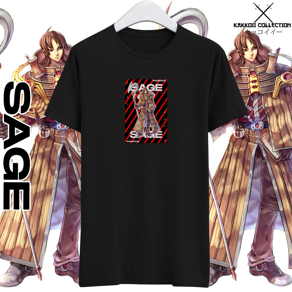 Kaos RAGNAROK SAGE Baju Game RAGNAROK ONLINE Sablon DTF/DTG Cotton Combed 30s