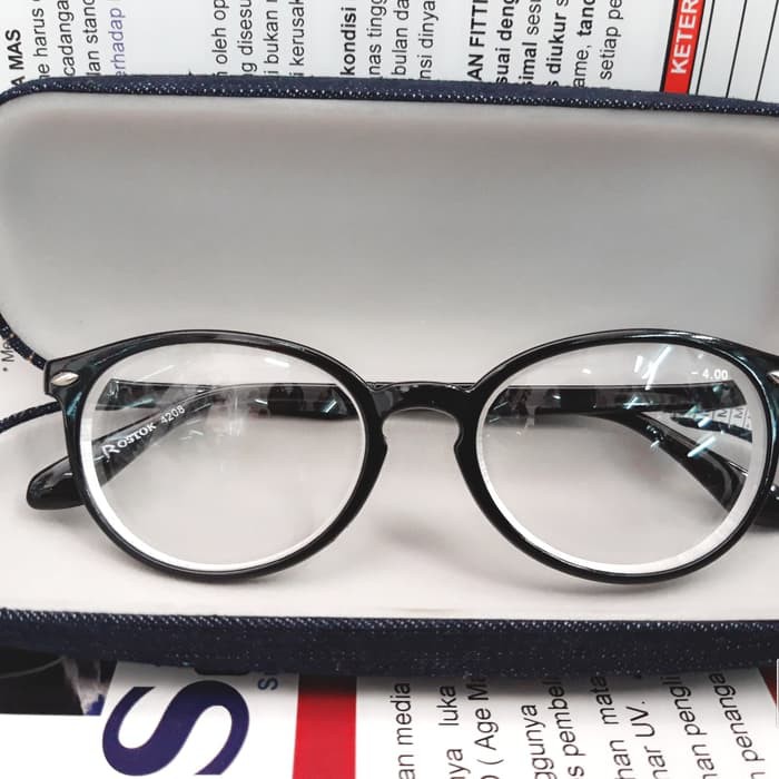 Jual Kacamata minus oval /lensa minus/frame kacamata/kacamata minus korea - Hitam Berkualitas