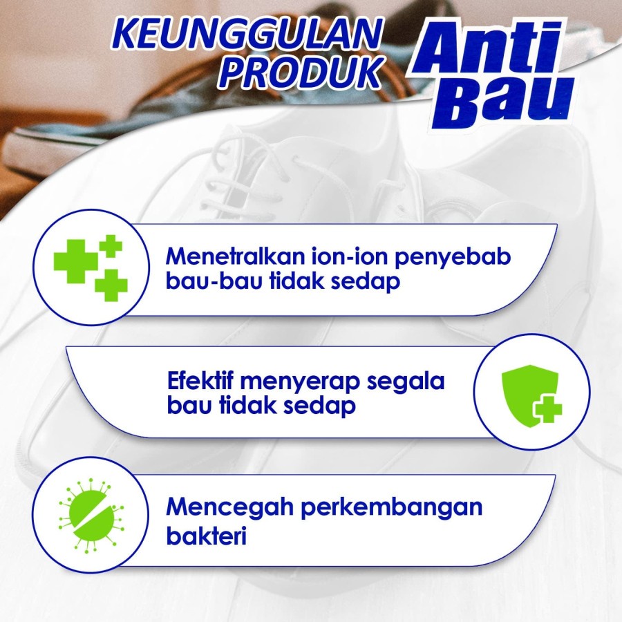 Penyerap / penghilang bau Bagus Anti Bau Sepatu 4 x 25 gram