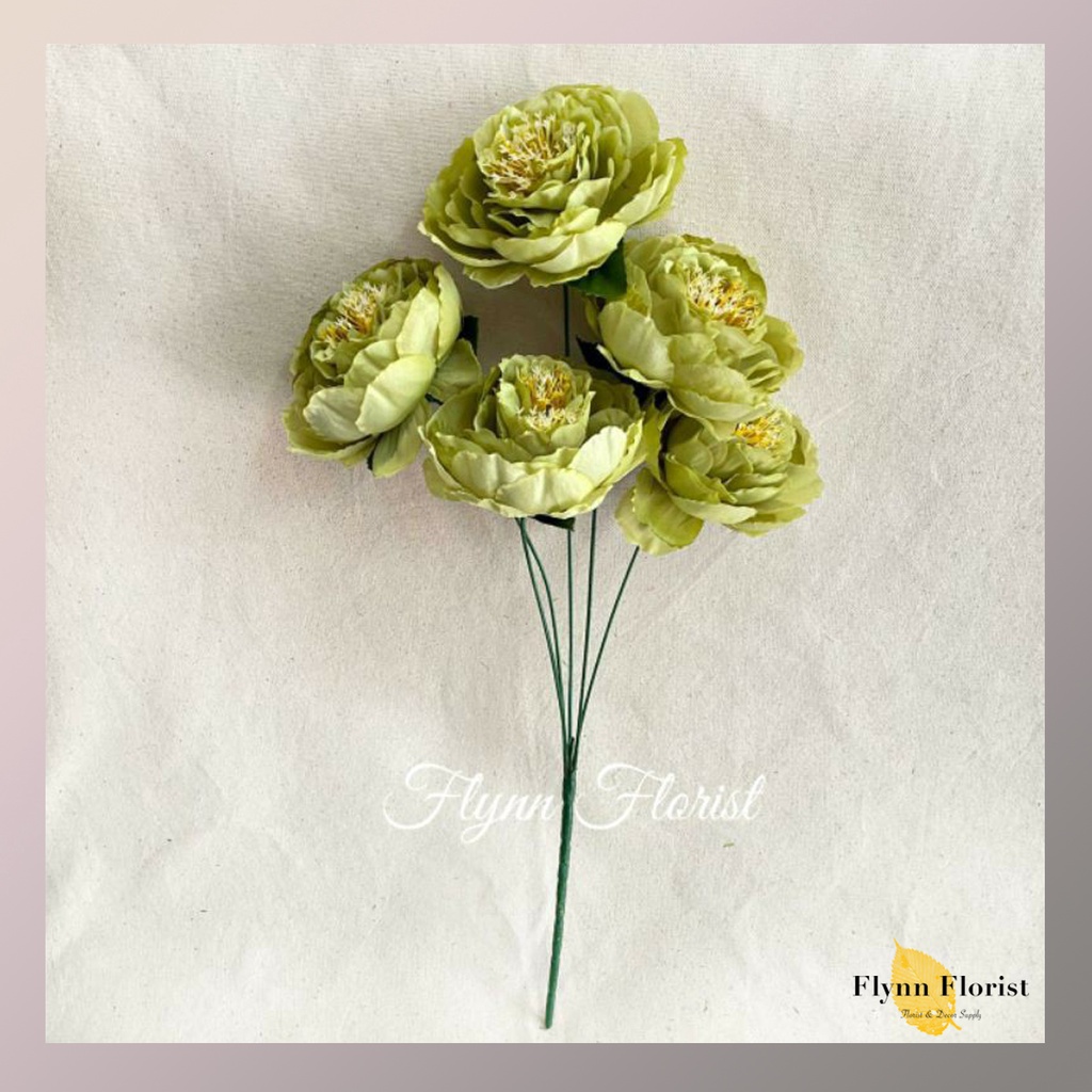 Bunga Peony Ball Japan x5 (satuan) Bunga Artificial / Bunga Plastik / Bunga Dekorasi / Pernikahan-3