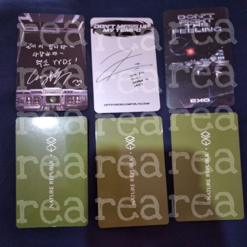 Photocard EXO dftf Sehun Lay dmumt Kai lenticular natrep Suho Chen Baekhyun