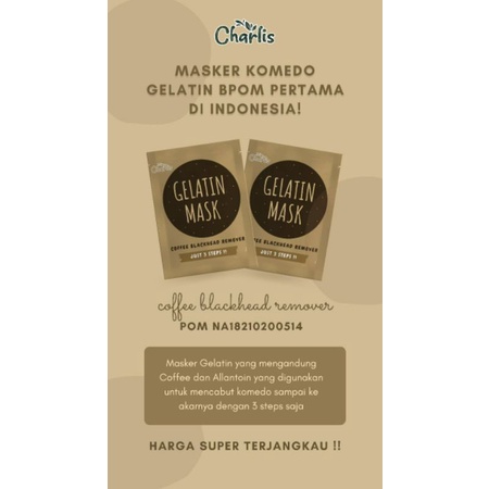 CHARLIS MASKER KOMEDO 5 GRAM BPOM