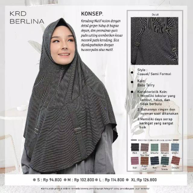 RABBANI-KERUDUNG DEWASA BERLINA UKURAN S-XL