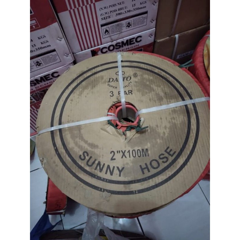 Selang terpal 2inch 100meter pompa air irigasi sawah/suny hose 100meter 2inch
