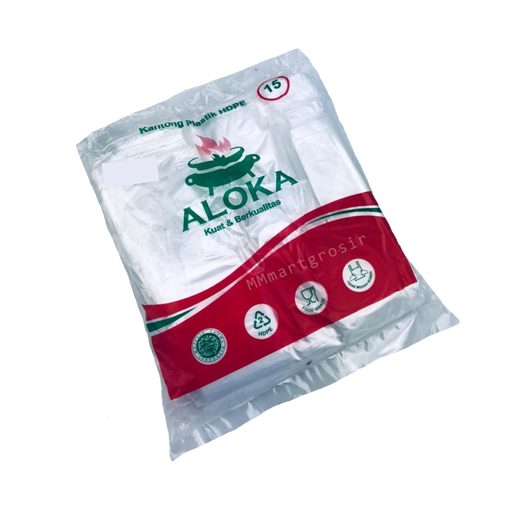 Aloka / Kantong Plastik Putih / Kantong Plastik HDPE 15