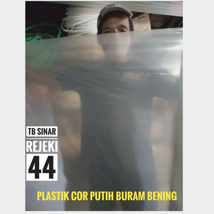 TIKAR-KARPET- PLASTIK COR PUTIH METERAN CUKUP TEBAL LEBAR 1 METER BS JADI 2 METER - PLASTIK COR