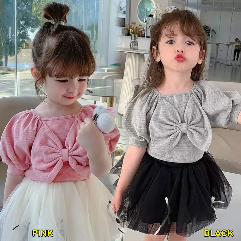 Setelan Anak Perempuan Big Ribbon Tutu