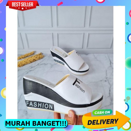 Sandal Wanita Spon Premium Cewek Murah Karet Kekinian J7W3 Import Casual Terbuka Depan Mewah Origina
