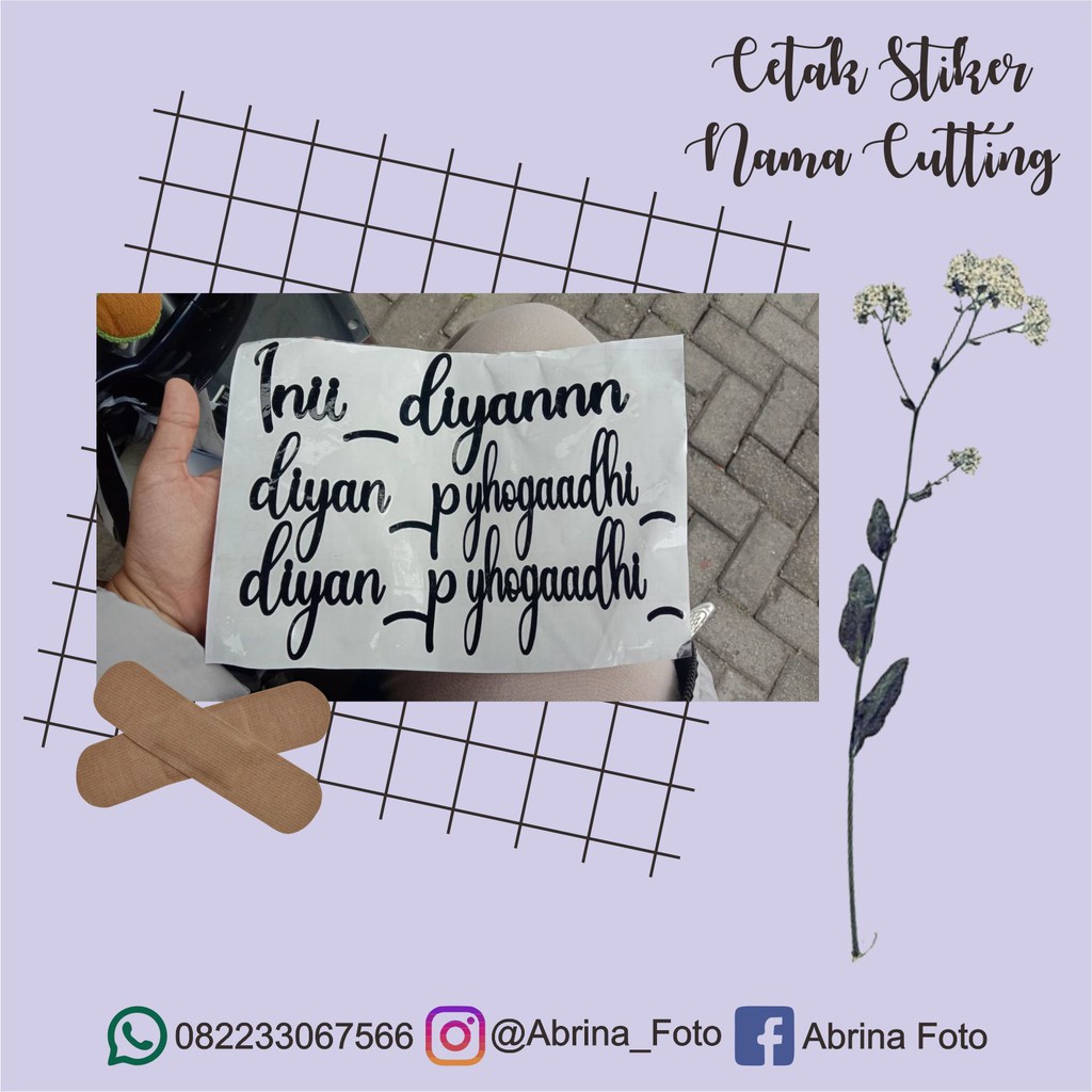 

Cetak Stiker Nama Cutting