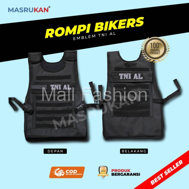 Mall Fashion - ROMPI bordir TNI AL  Pelindung dada Rompi pria Rompi Motor Alas Dada