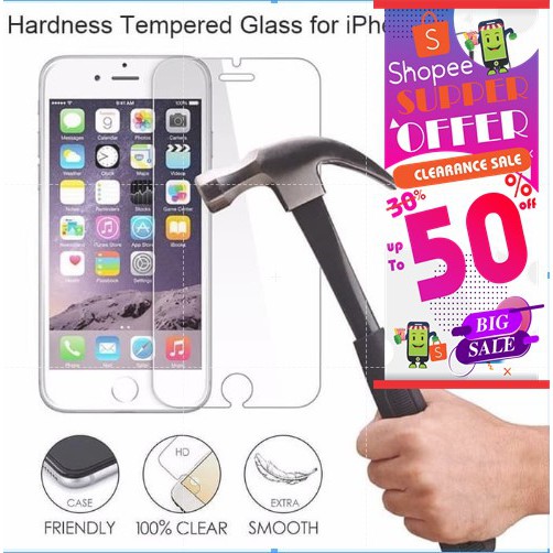 (PROMO CUCI GUDANG) Tempered Glass iPhone 5 5S 6 6+ 6 PLUS 7 7+ 7 PLUS / ANTI GORES iPhone