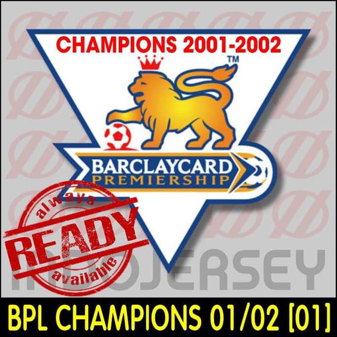 Open Ds Patch Badge Flock Epl Bpl Liga Inggris - Bpl Champions 2001-2002