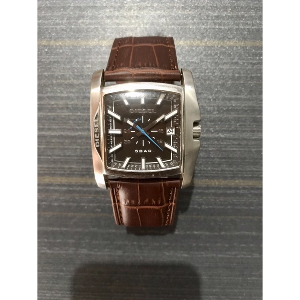 Bekas Second Preloved Diesel Jam Tangan Pria Analog Original Klasik Style Stainless Steel Kulit
