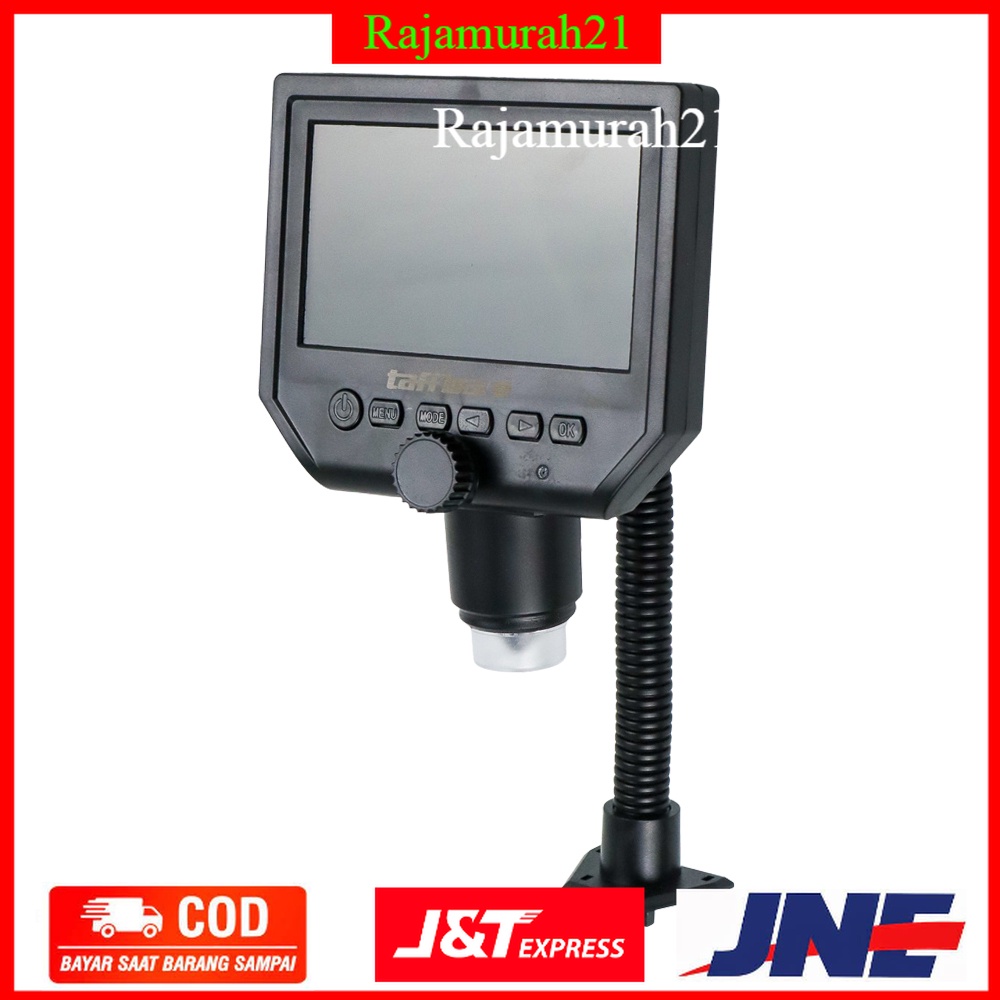 Taffware Mikroskop Digital 3.6MP 600X dengan Monitor &amp; Fleksibel Stand - OMOTCABK