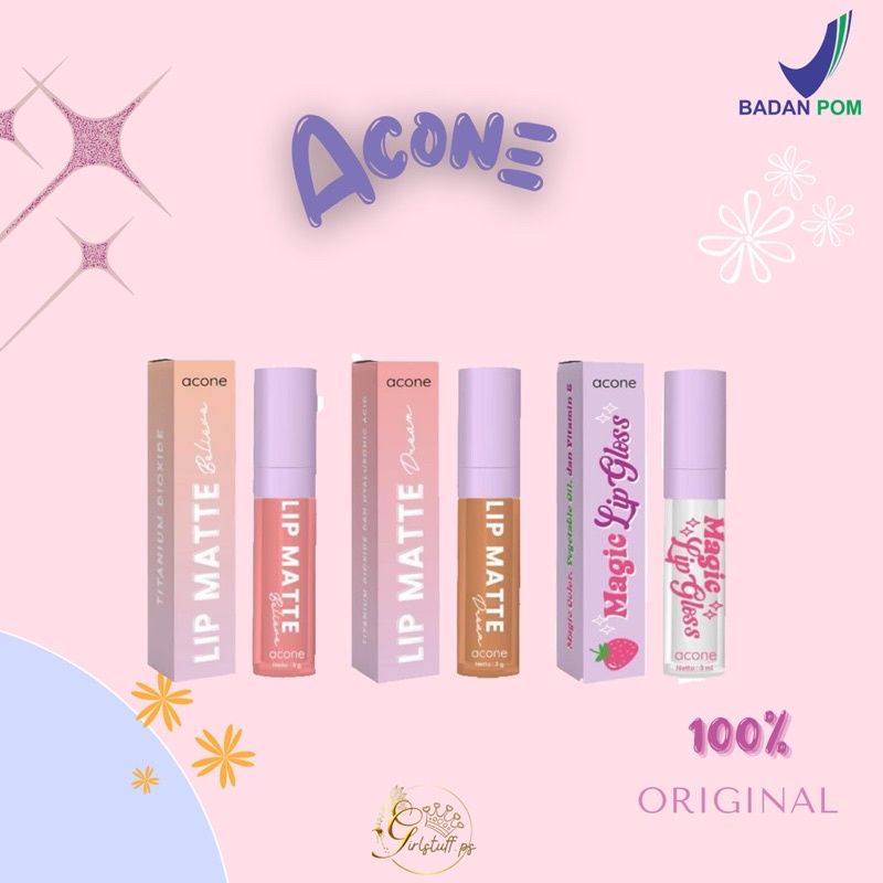 READY LIP GLOSS & LIP MATTE BY ACONE