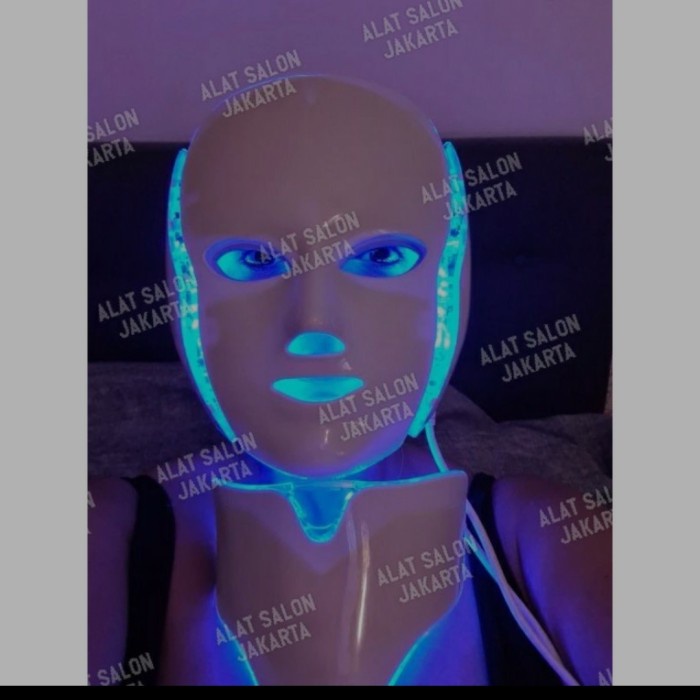 Puki / Led Mask full face and neck / Topeng PDT + leher Kekinian Terlaris