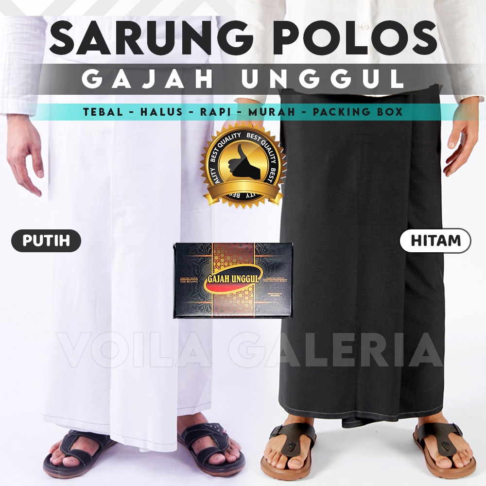 Sarung Tenun Polos Warna Murah Grosir Pria Dewasa Suvenir Hitam Putih