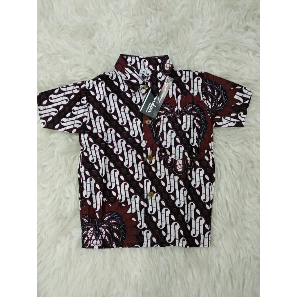 Kemeja hem batik anak usia 11 - 15th