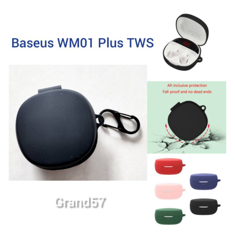 Case Baseus WM01 Plus TWS Silicone Casing Silicon Silikon Shockproof