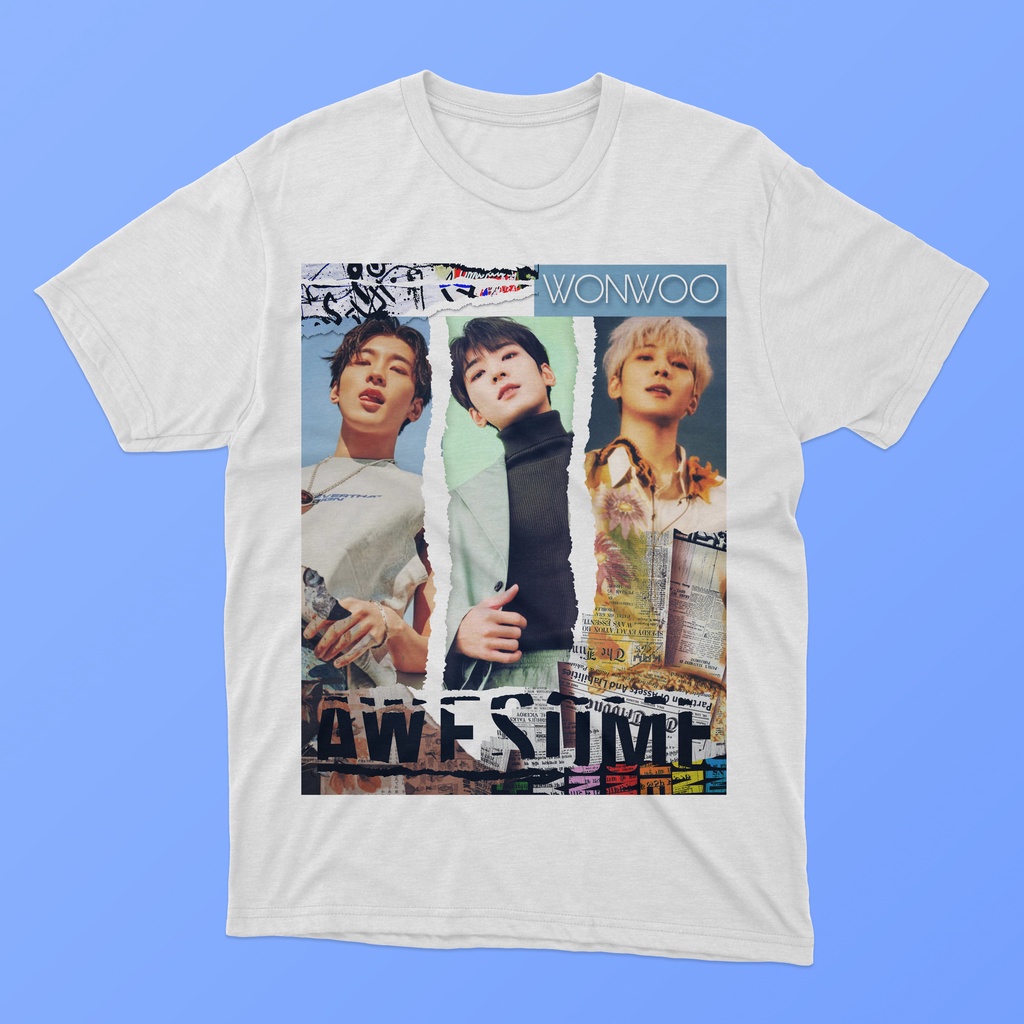 WHITE T-SHIRT WONWOO SEVENTEEN (KPOP)