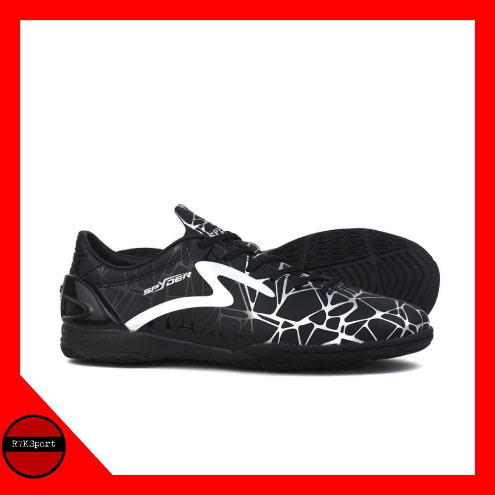Sepatu Futsal Specs Accelerator Spyder IN Black Silver Original