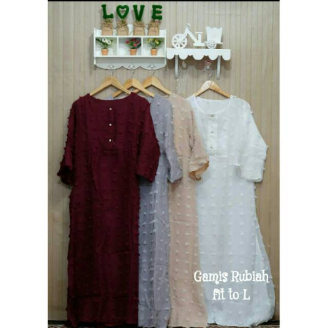 Gamis bahan rubiah size L +furing katun Hero Harga 35rb